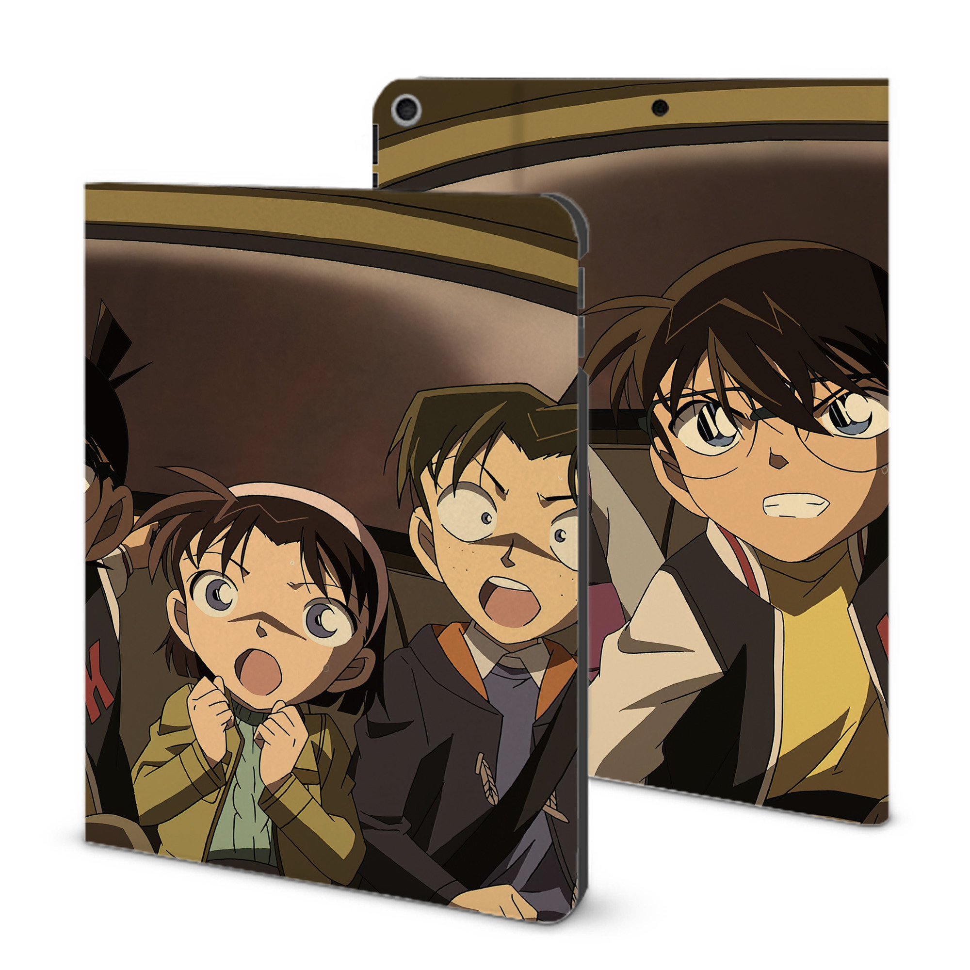 （画像用） 名探偵コナン Detective Conan IPad ケース ブック型 PUレザー TPU 耐衝撃 軽量 薄型 ペン収納なし 全面保護 IPad 各モデル対応
